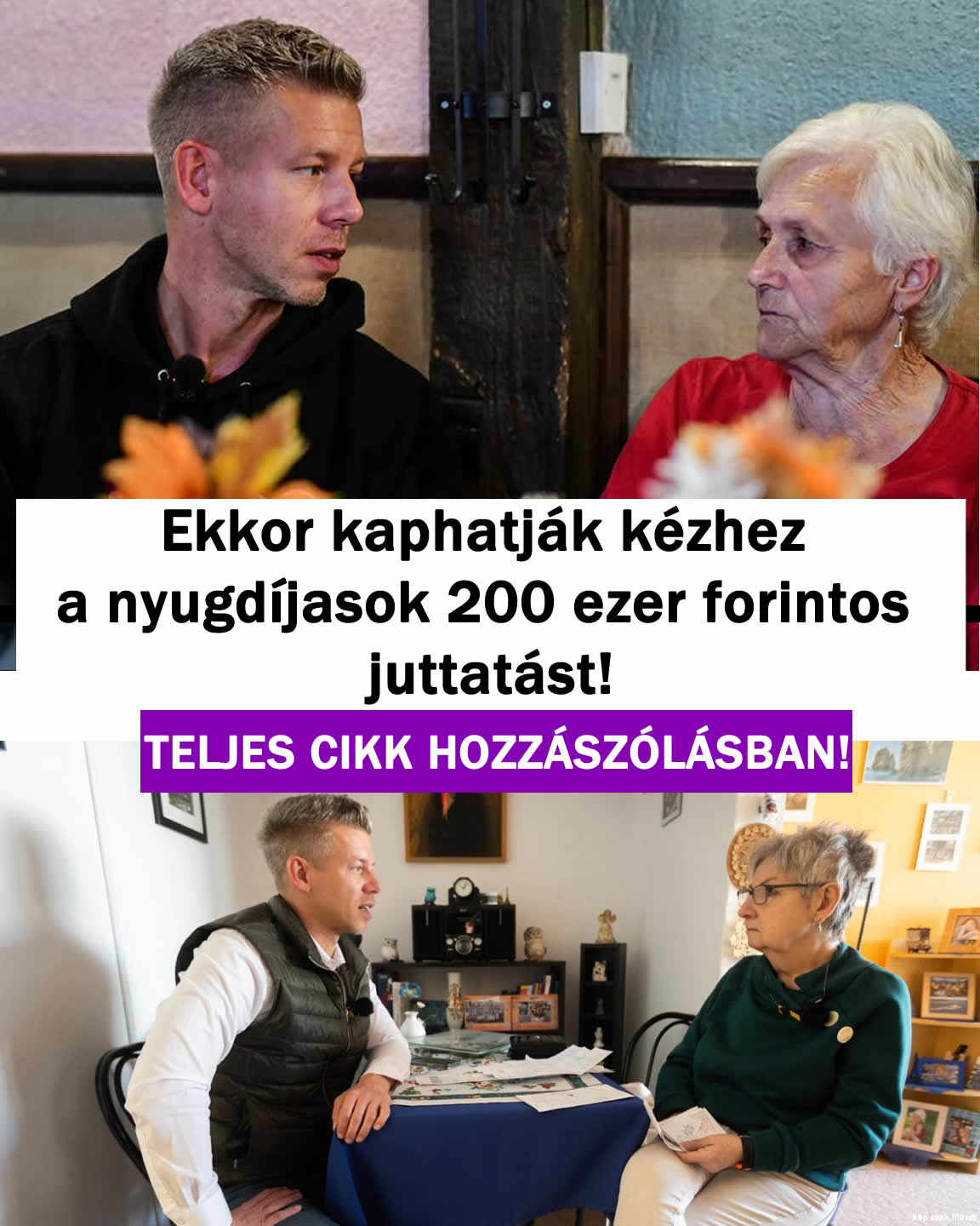 Ekkor kapják kézhez a nyugdíjasok 200 ezer forintos juttatást!