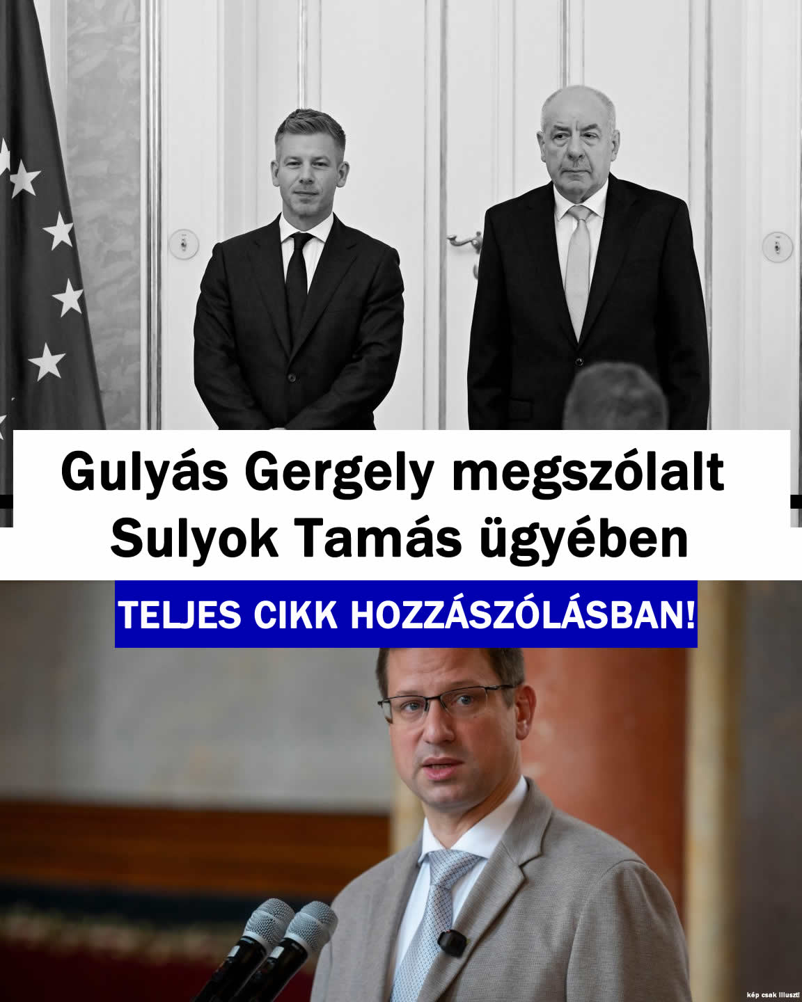 Gulyás Gergely megszólalt Sulyok Tamás ügyében