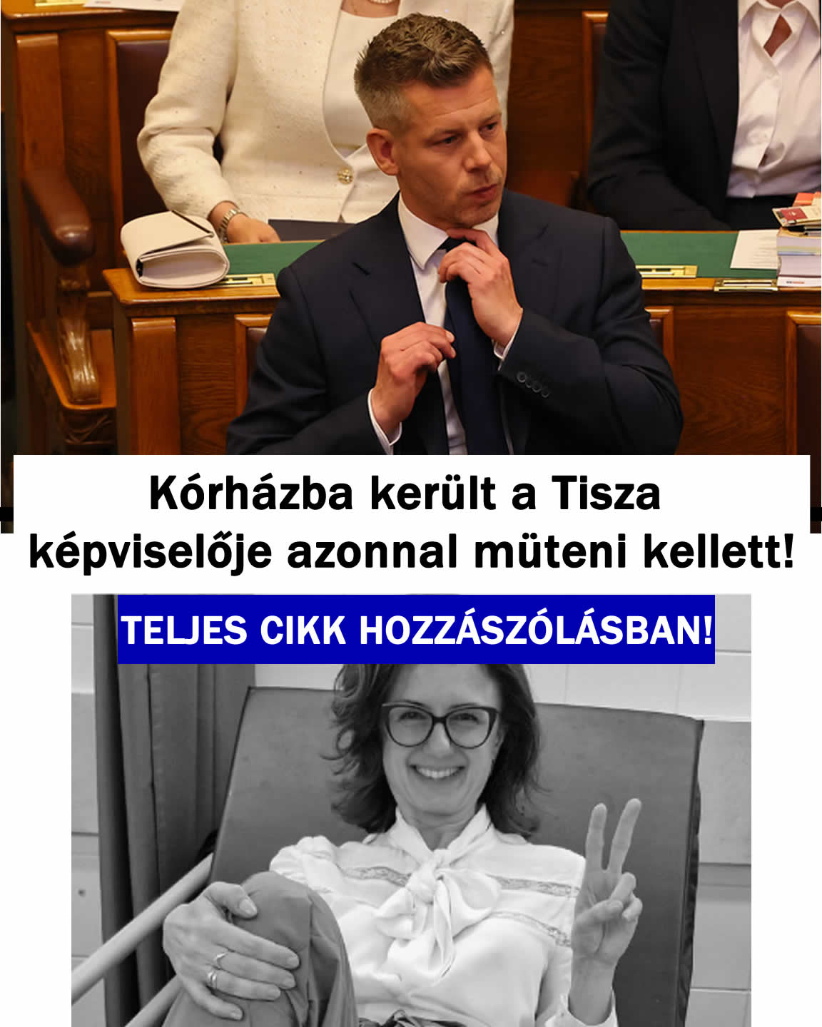 Kórházba került a Tisza képviselője