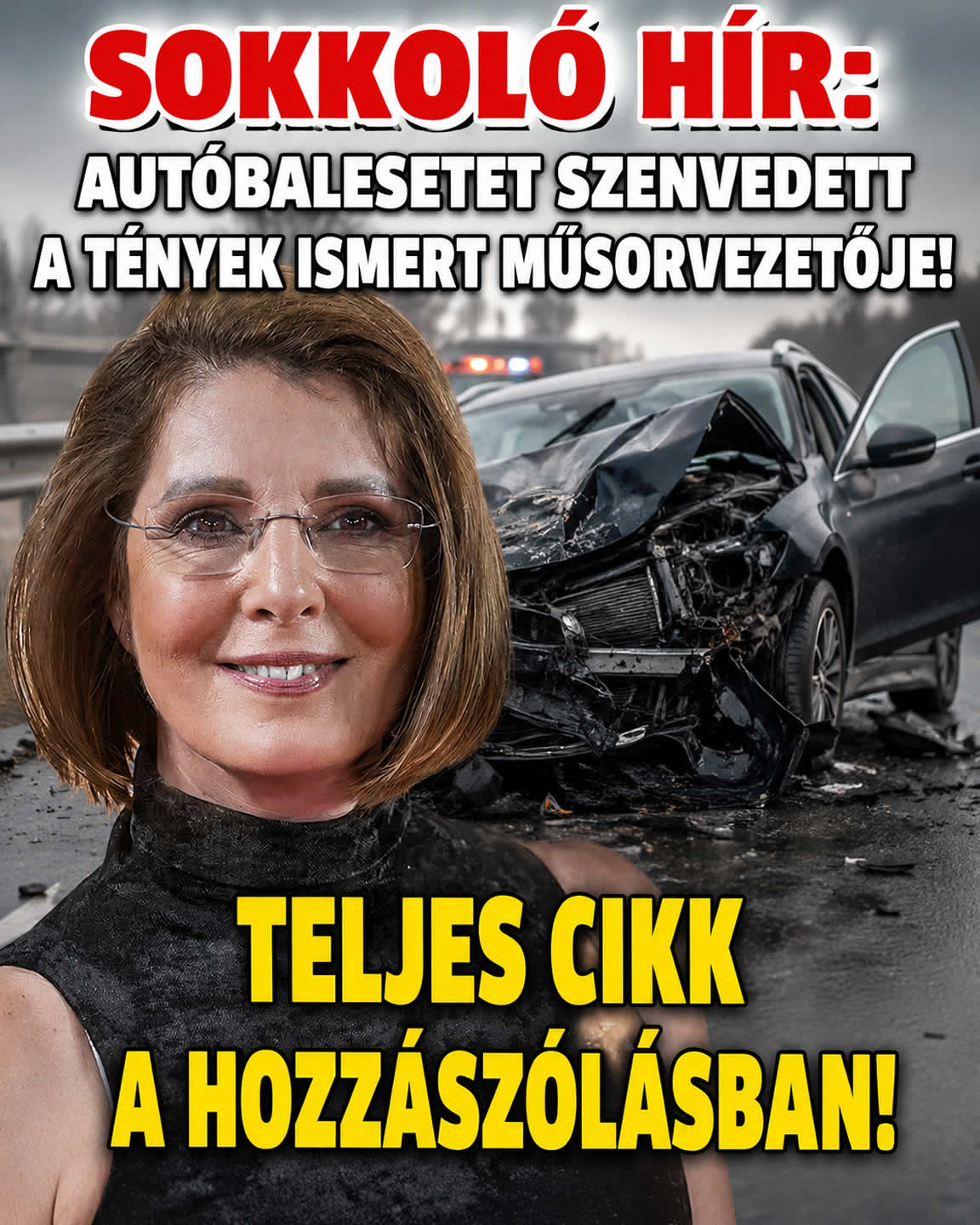 Autóbalesetet szenvedett a Tények ismert műsorvezetője