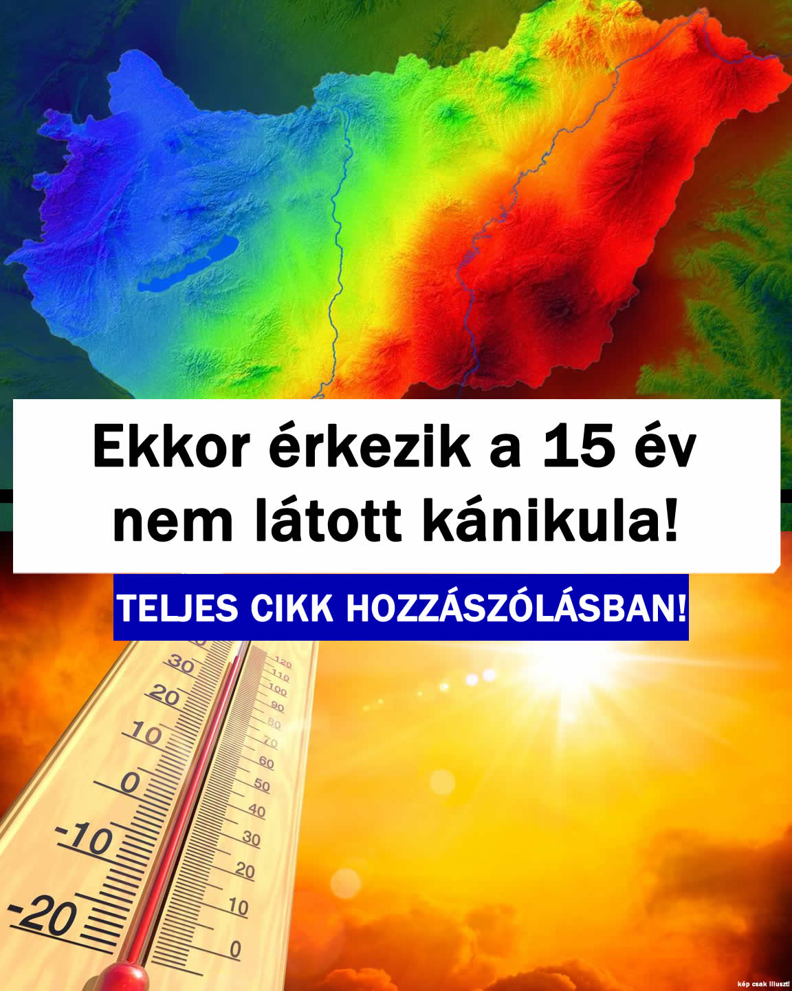 Ekkor érkezik a 15 év nem látott kánikula!