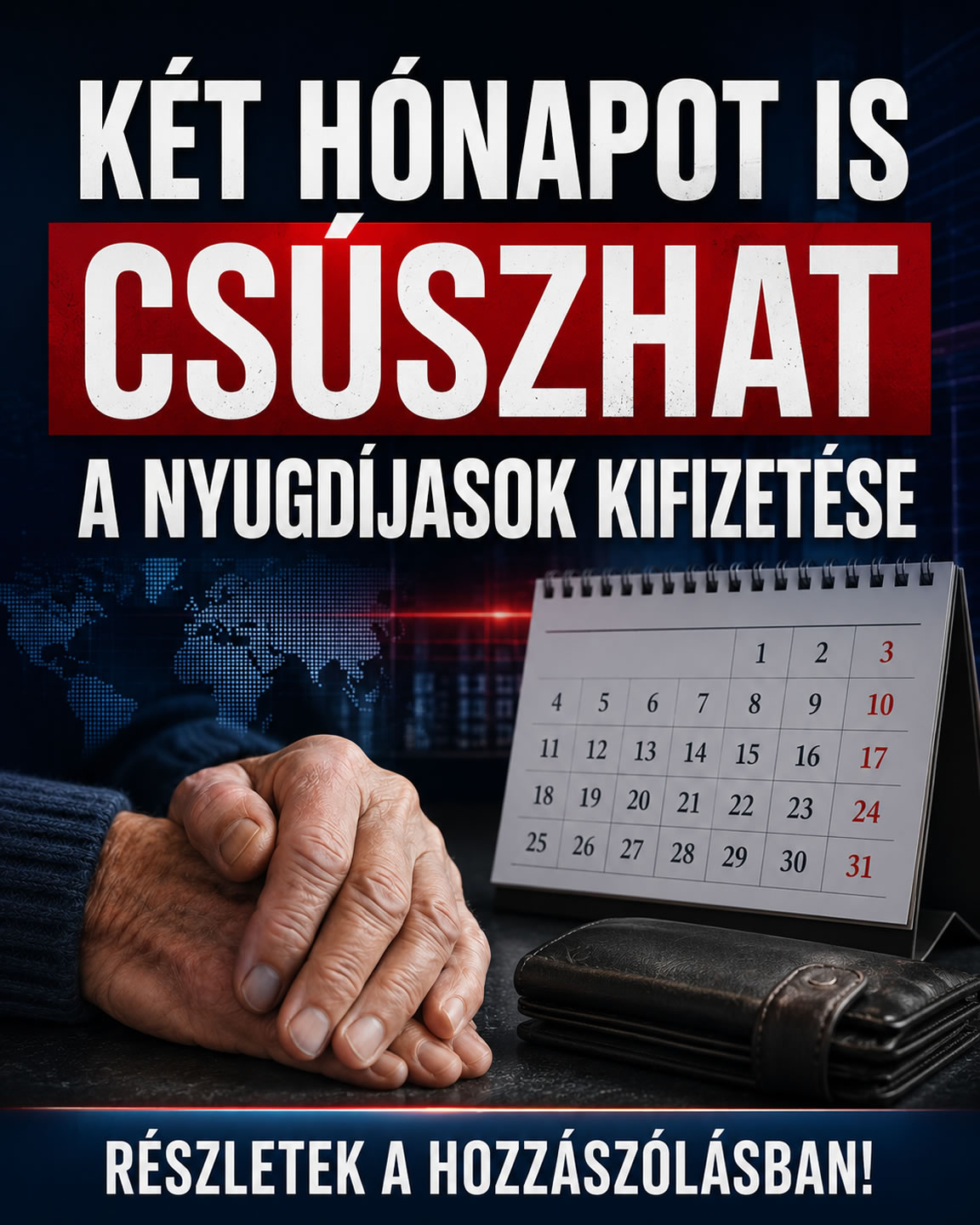 Két hónapot is csúszhat a nyugdíjasok kifizetése