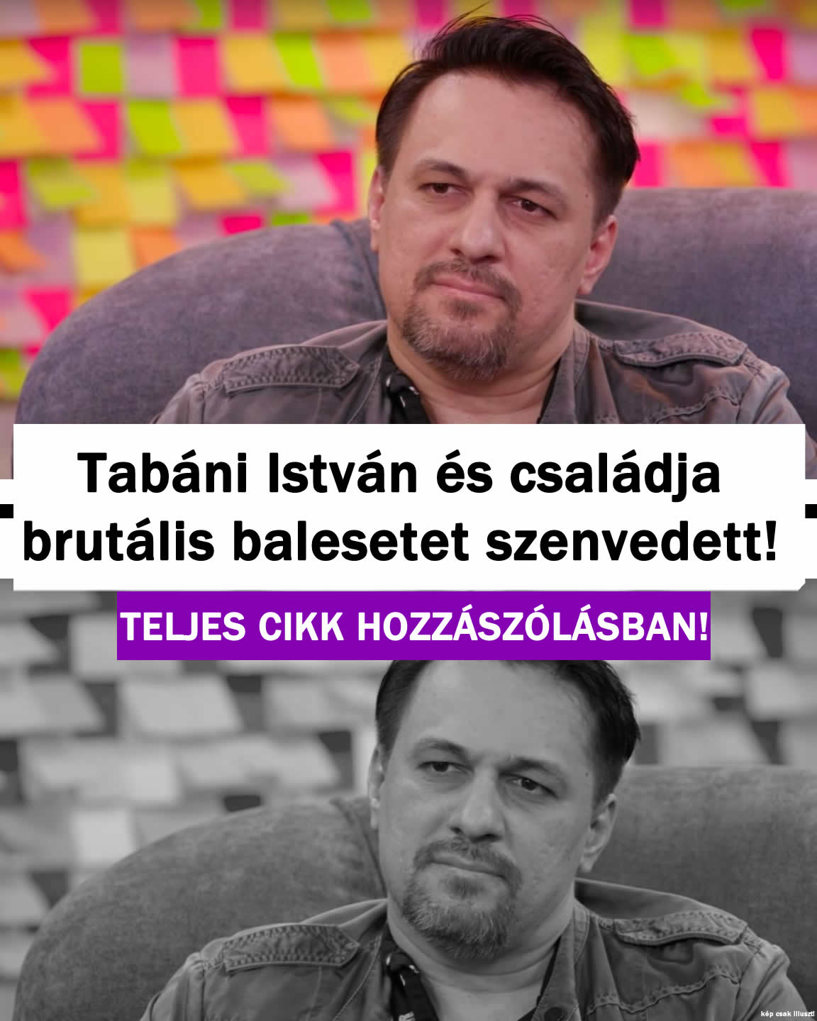 Tabáni István és családja brutális balesetet szenvedett!