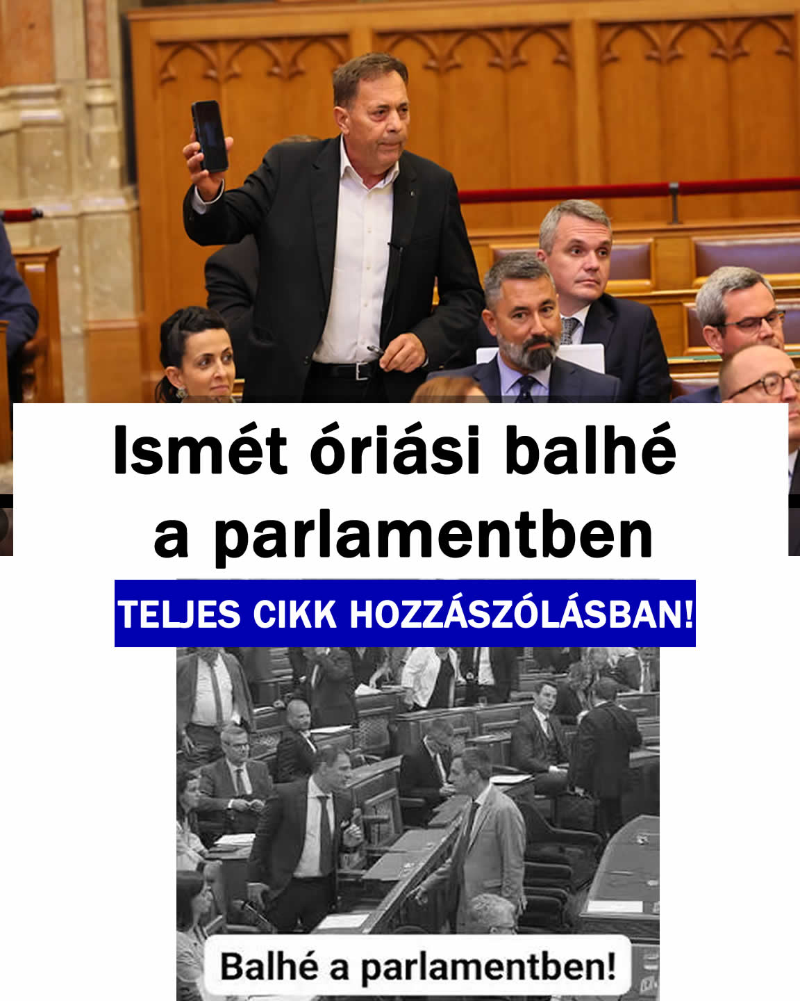 Ismét óriási balhé a parlamentben