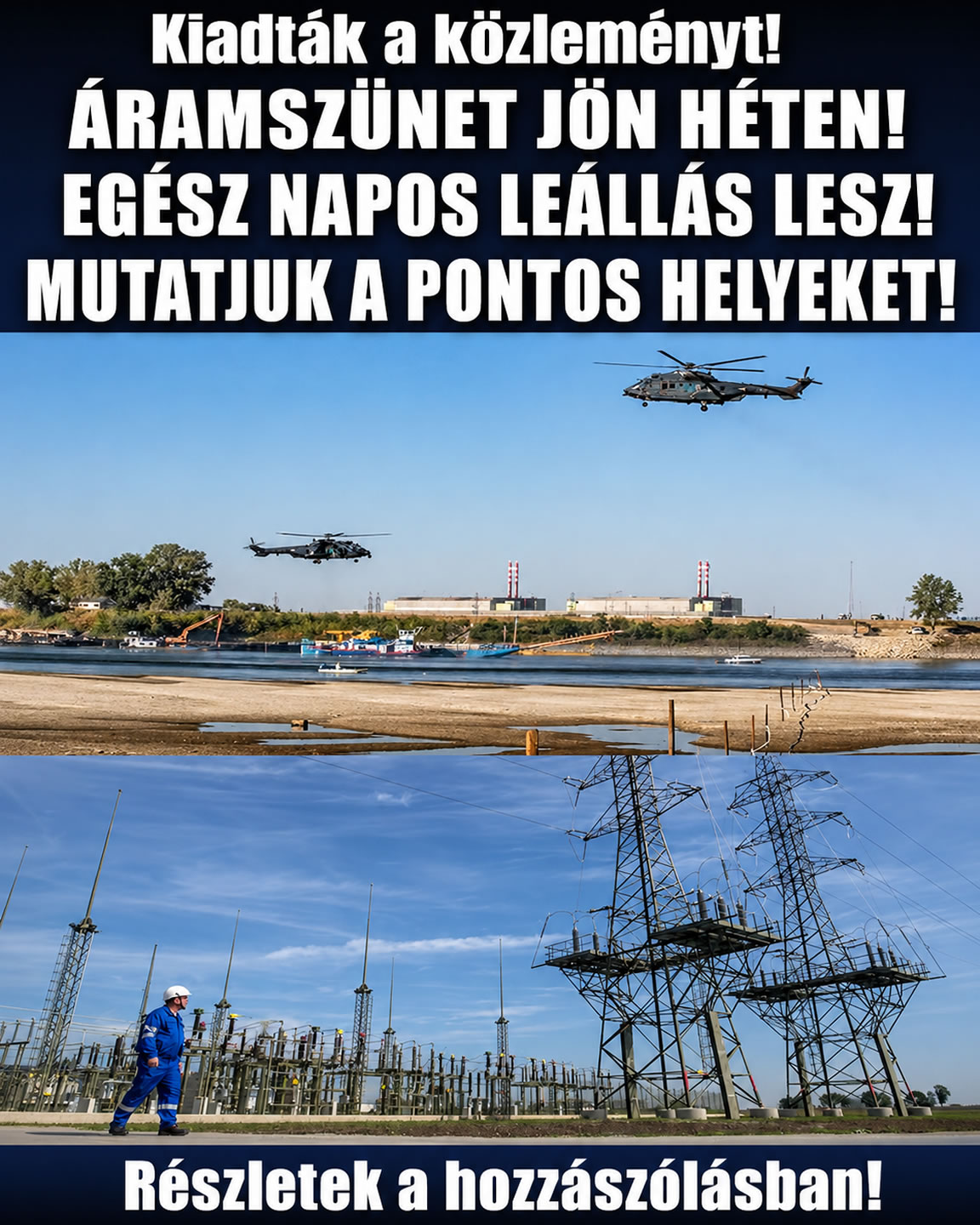 Áramszünet jön héten!