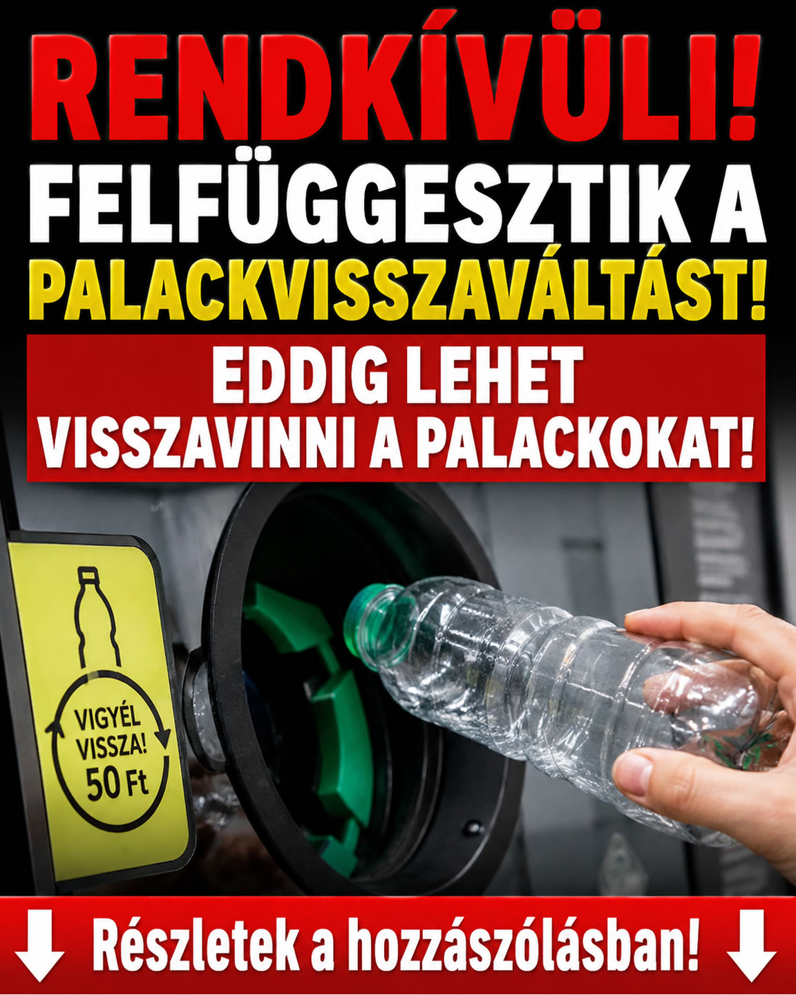Felfüggesztik a palackvisszaváltást