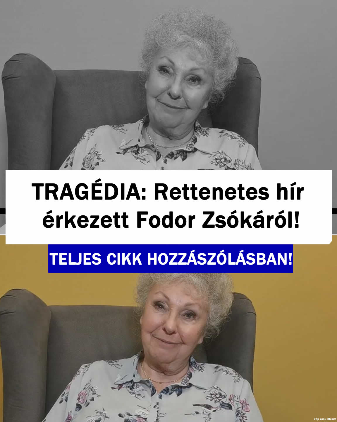 Rettenetes hír érkezett Fodor Zsókáról!