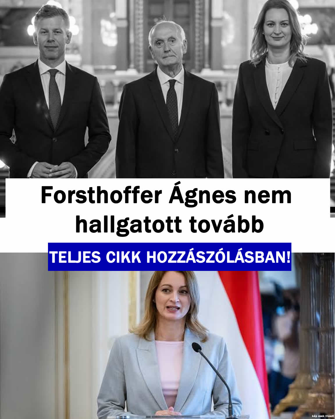 Forsthoffer Ágnes nem hallgatott tovább