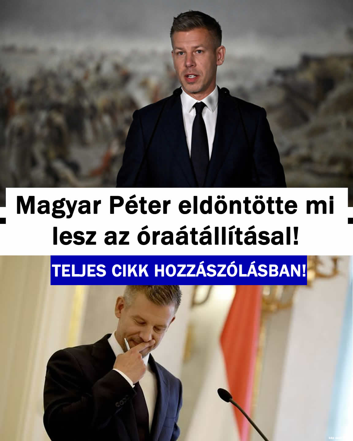 Magyar Péter eldöntötte mi lesz az óraátállítással!
