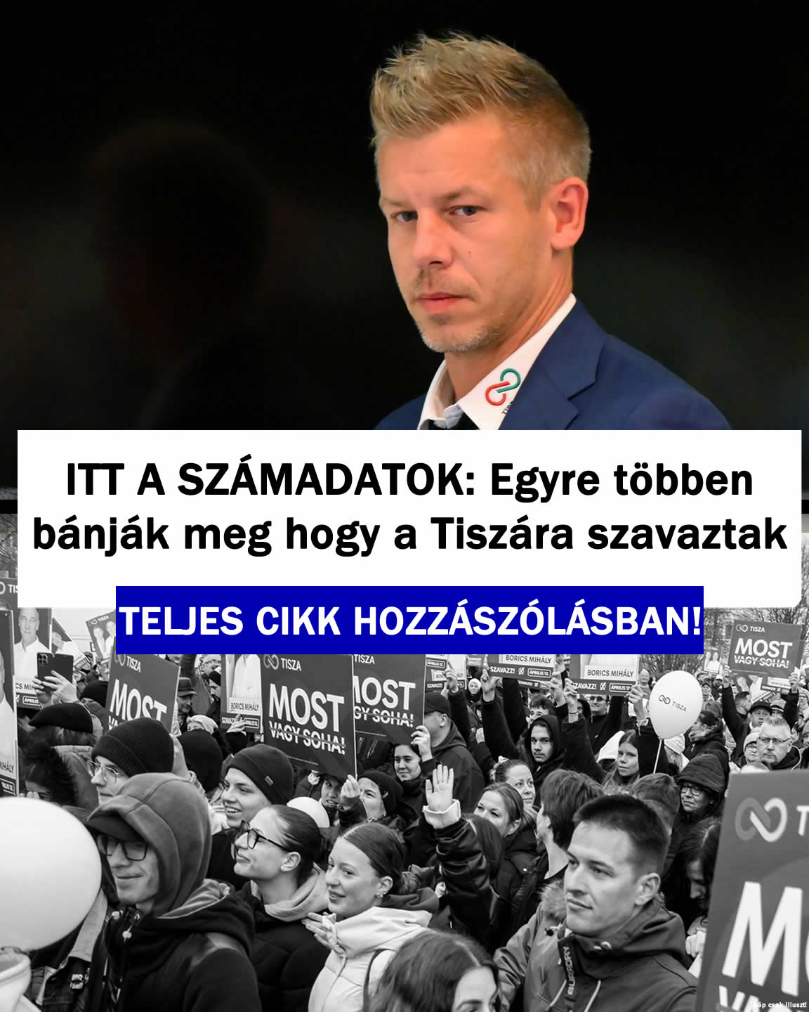 ITT A SZÁMADATOK: Sokan bánják meg hogy a Tiszára szavaztak