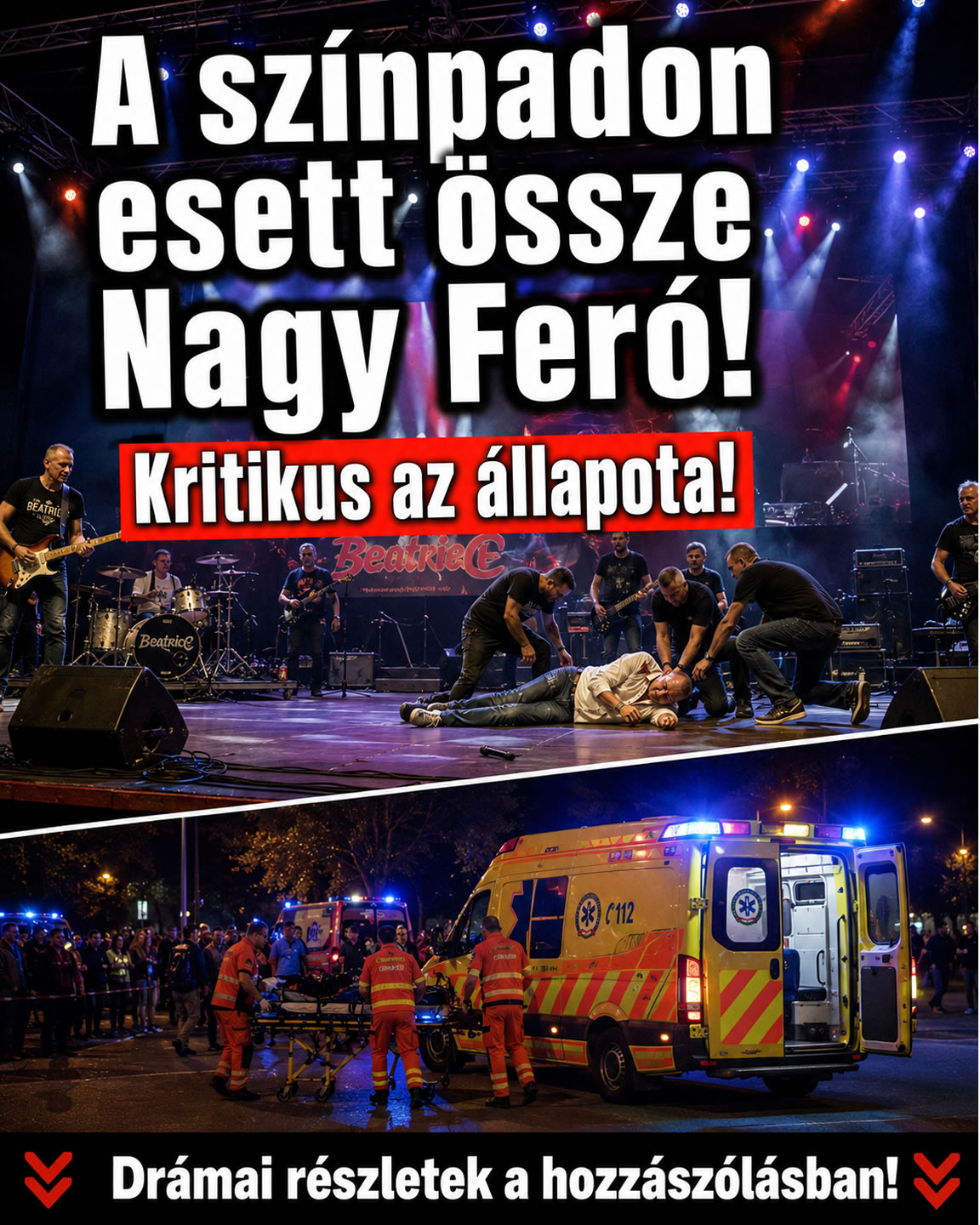 A színpadon esett össze Nagy Feró!