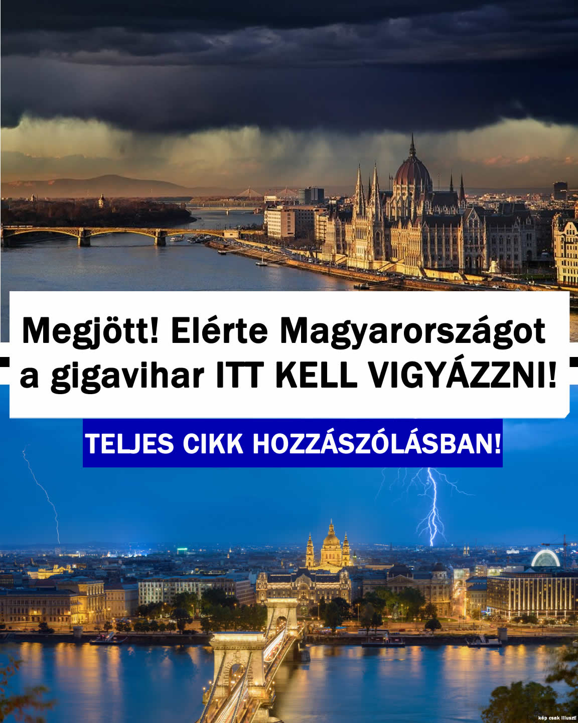 Megjött! Elérte Magyarországot a gigavihar