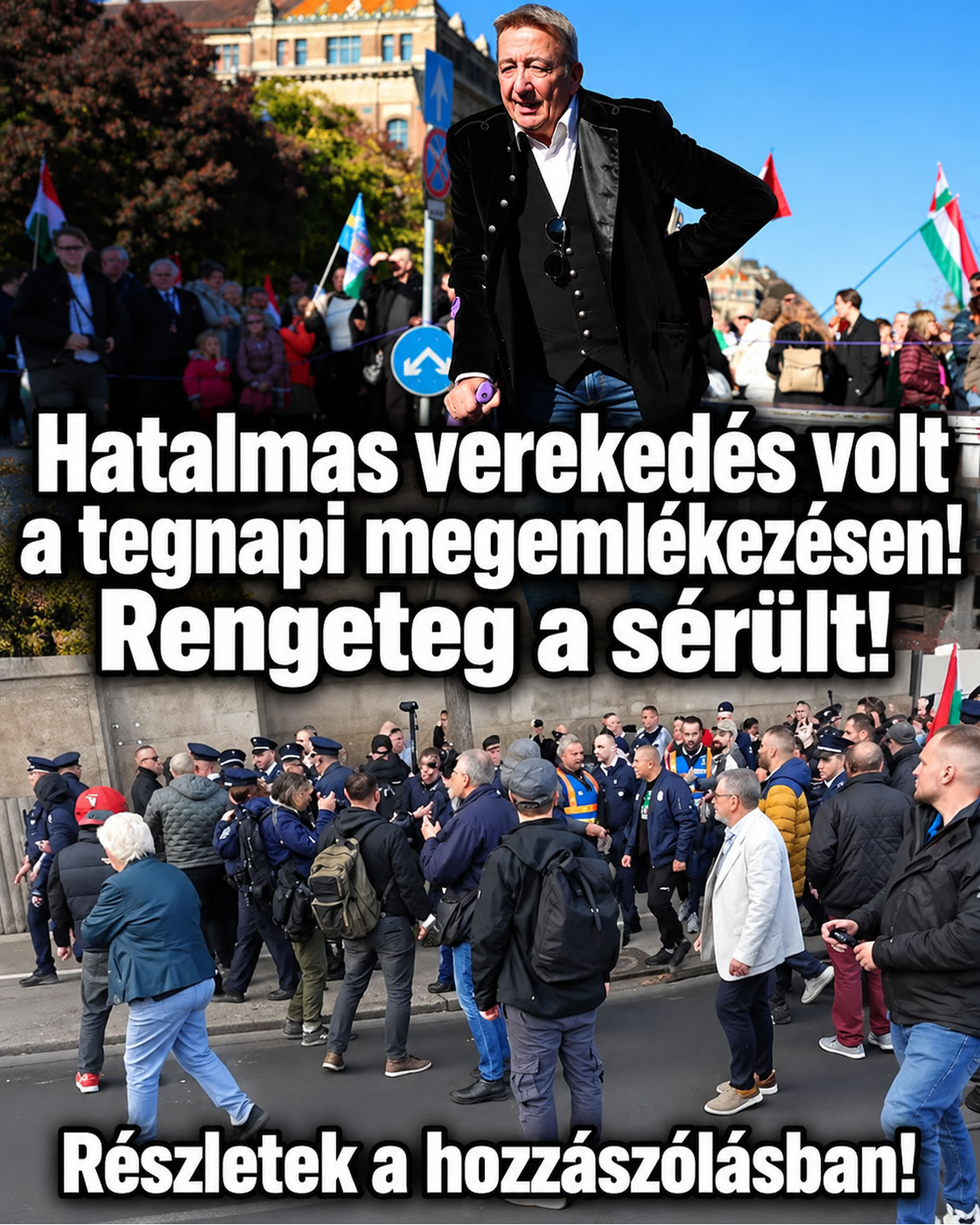 Hatalmas balhé volt a tegnapi megemlékezésen!